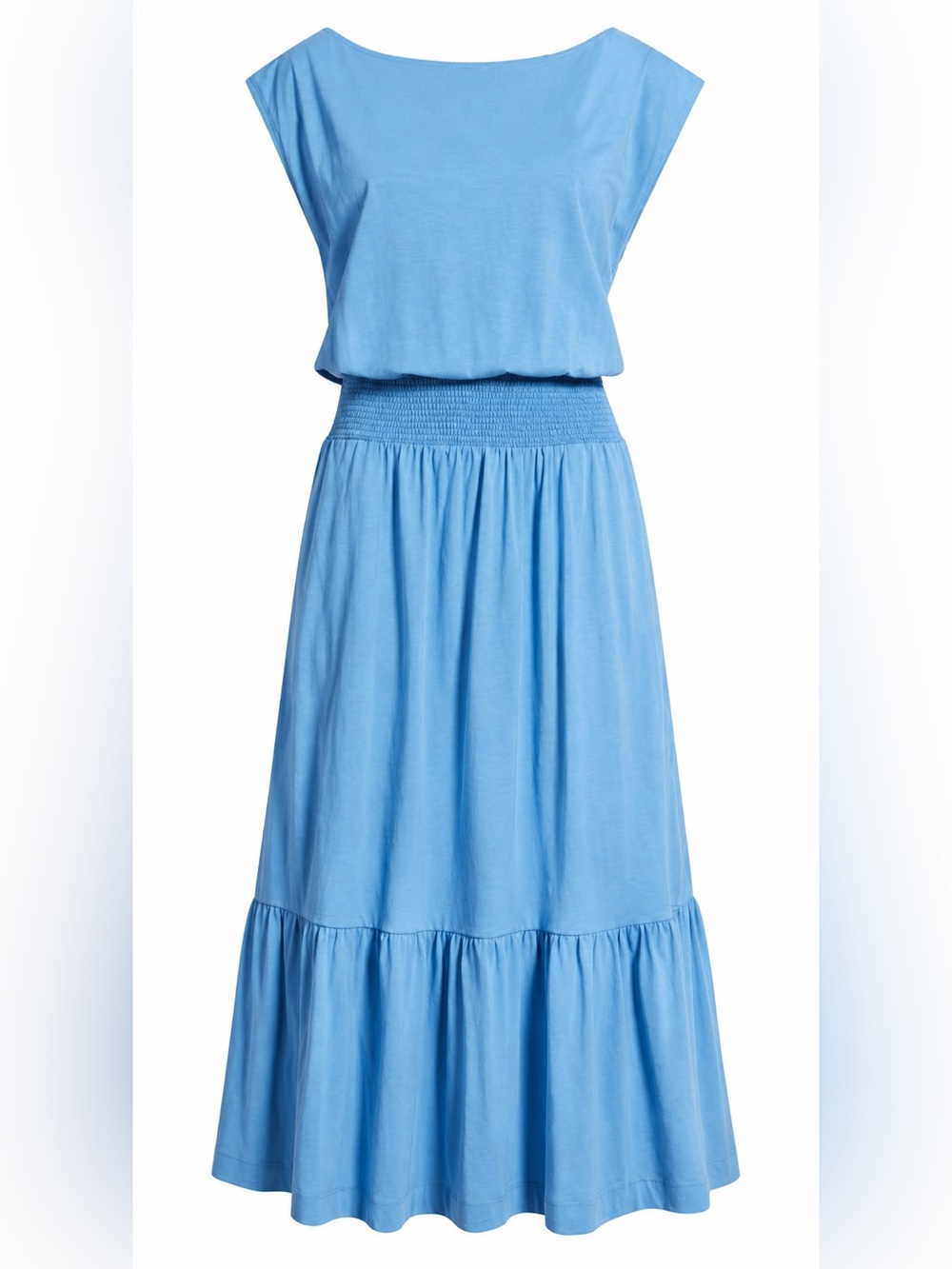 Nation LTD blue smocked waist maxi dress, XS